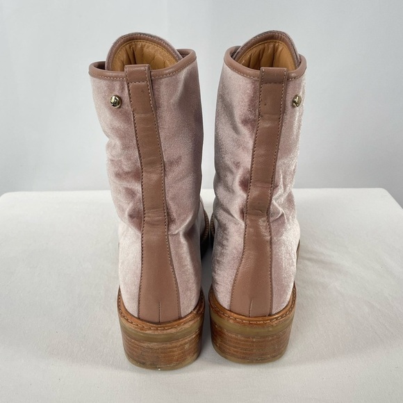 Stuart Weitzman Metermaid Velvet‎ Combat Boots in Candy Pink Size 7.5 - Picture 8 of 16